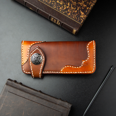 Wallet in bison leather "Portefeuille"