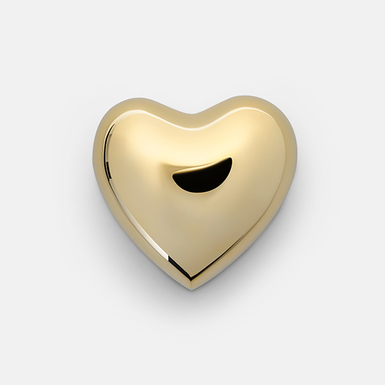 Decorative polished brass heart "Amour" by Skultuna