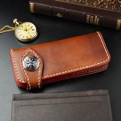 Wallet in bison leather "Porte-monnaie"