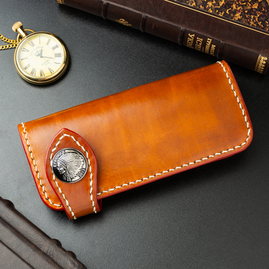 Wallet in bison leather "Bourse"