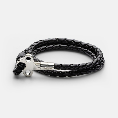 Genuine leather bracelet "Silver key" (size S) by Skultuna