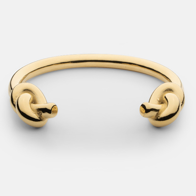 Gold plated steel bracelet "Cuff" (size M) by Skultuna
