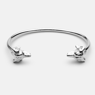 Silver plated steel bracelet "Puppies" (size S) by Skultuna