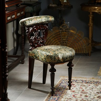 Antique smoking chair, France, early 20th century