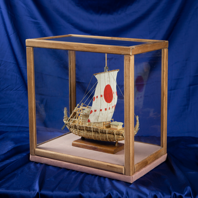 Decorative model of the boat "RaII", built by Tur Heyerdahl, handmade