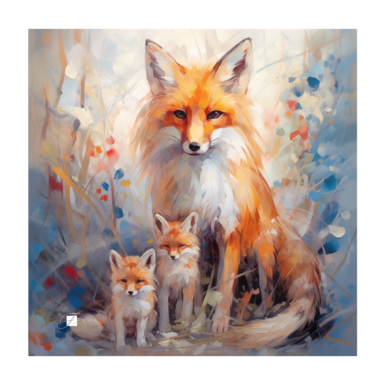 Хустина з натурального шовку «Foxes» від FAMA (лімітована колекція, 65х65 см)