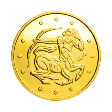 Золотая монета "Sagittarius", 2 гривны