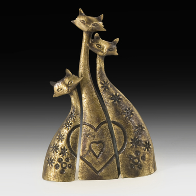 Bronze figurine "Cat family" (900 g) by Virtus
