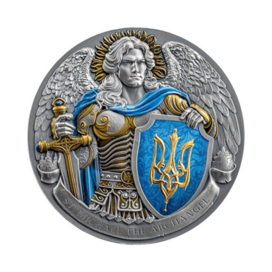 Серебряная монета "Архангел Михаил", 10 долларов