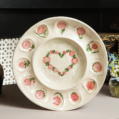 Handmade plate "Roses" (until Easter)
