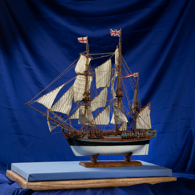 Handmade decorative bounty ship model
