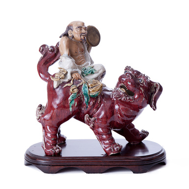 Antique ceramic figurine "Li Tieguai", China, first half of the 20th century