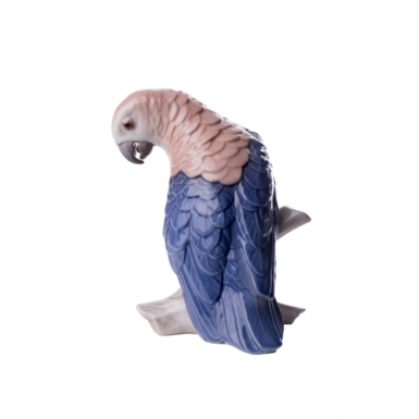 "Blue Parrot" porcelain figurine by Bing & Grøndahl, Denmark, 1970-1983