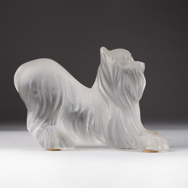 Rare crystal figurine "Yorkshire" by Lalique, France, second half of the 20th century