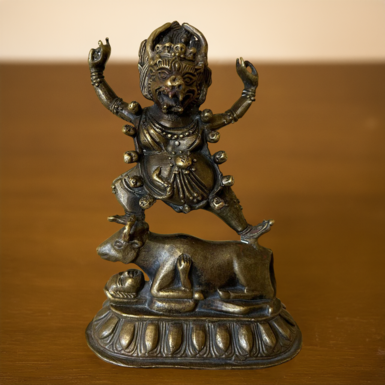 Antique bronze sculpture "Yama Dharmaraja", Tibet, early 20th century