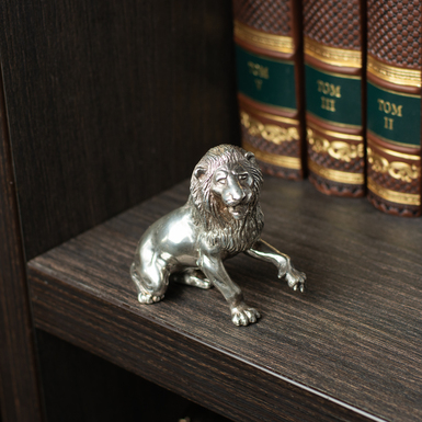 Бронзова статуетка "Мужній лев"
