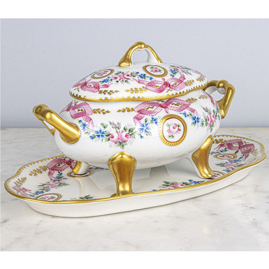 Antique sugar bowl, late 19th century by Limoges