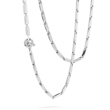 Men's white gold chain with diamonds "Angelo" from Baraka