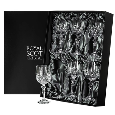 Crystal wine glasses "Old England" (6 pcs.) by Royal Buckingham, Great Britain