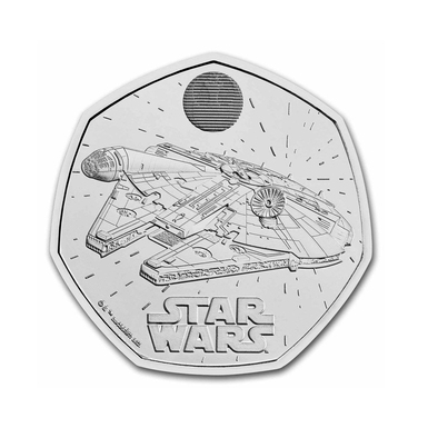 Collectible coin "Star Wars: Millennium Falcon", 50 pence