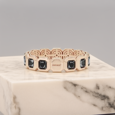 Кольцо из розового золота с черными бриллиантами "Serenità" от Baraka