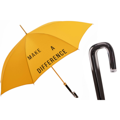 Yellow umbrella “Make a Difference” by Pasotti