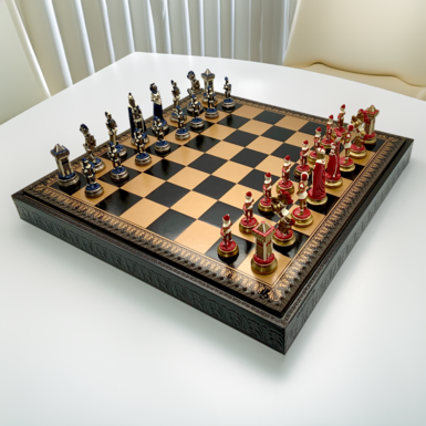 Set of chess, checkers and backgammon "Doken" by Italfama