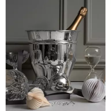 Silvered wine and champagne cooler from Skultuna