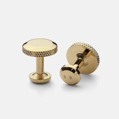 Gold plated steel cufflinks "Raval" by Skultuna