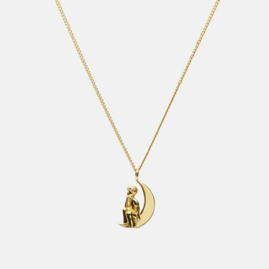 Gold plated steel pendant "The Little Prince" by Skultuna