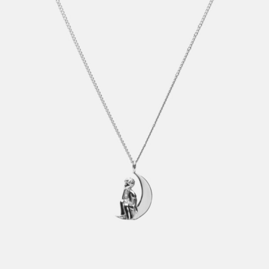 "The Little Prince" silver plated steel pendant by Skultuna