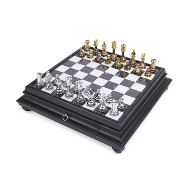 Chessboard in wood and marble "Elegante" by Italfama