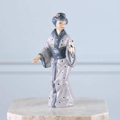 Vintage porcelain Geisha figurine, Spain, mid 20th century