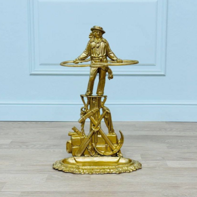 Vintage "Jack Tar" bronze umbrella stand, early 20th century