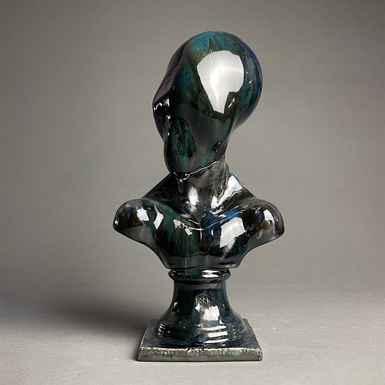 Author's handmade sculpture "Alien cosmic" by master Yuri Musatov