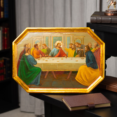 Antique icon of the Last Supper from the last quarter of the 19th century, Poltava region