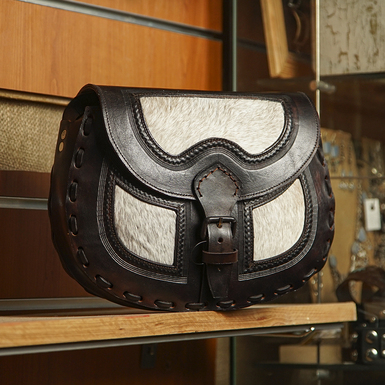 Bag "Lupo bianco" made of bison leather