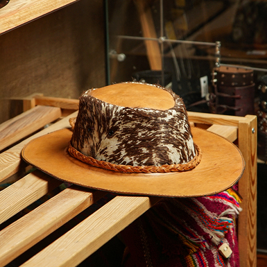 "Cowboy" hat made of python skin