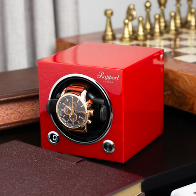 Watch Winder "Time in Motion" (red) by Rapport