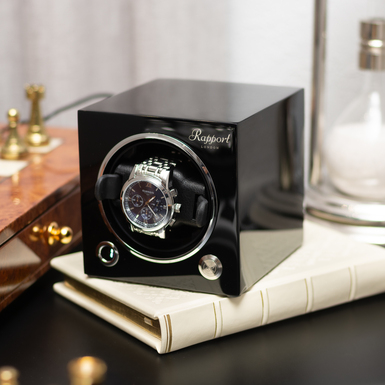 Watch Winder "Time in Motion" (black) by Rapport