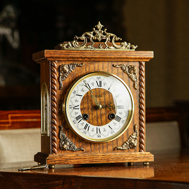 Wooden table clock "Вookor" by Jeka Metaltryk, 1950-1960s