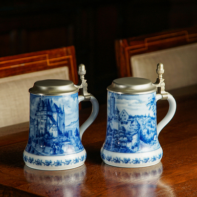 Pair of Kaiser porcelain beer mugs (1987 and 1992)