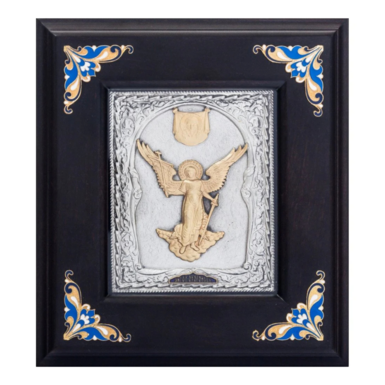 Key holder "Guardian Angel" with silver plated and gilding