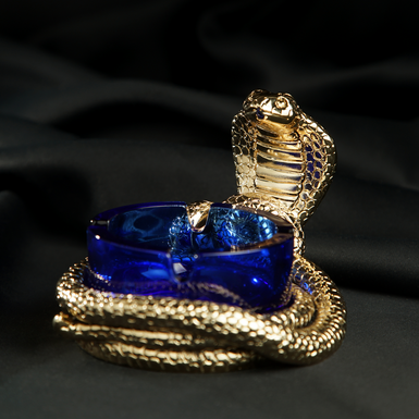 Gilded ashtray "Viper" by Exetera Argenti