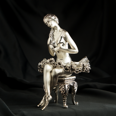 Silver plated figurine "Ballerina" by Exetera Argenti