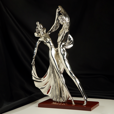 Silver plated figurine "Dance of love" by Exetera Argenti