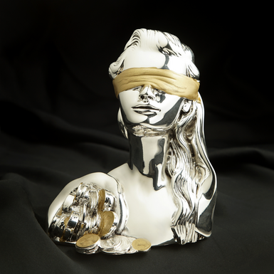 Silver plated figurine "Fortune" by Exetera Argenti