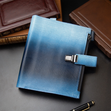 Genuine Leather Notebook "Aero Blue"