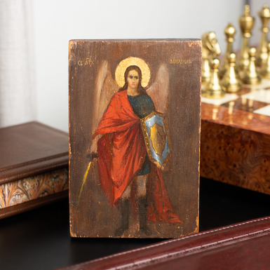 Antique icon of Archangel Michael, mid-19th century, Kyiv region