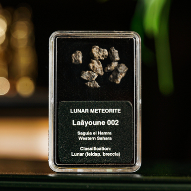 Certified lunar meteorite "Laâyoune 002 LANS 0037", 1.05 g (Western Sahara)